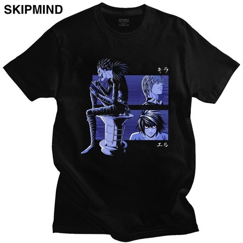 Novelty Death Note Shinigami Ryuk Tshirt Men Short Sleeve Japanese Manga Light Yagami L T-shirt 100% Cotton Anime Tee Gift Idea ► Photo 1/6