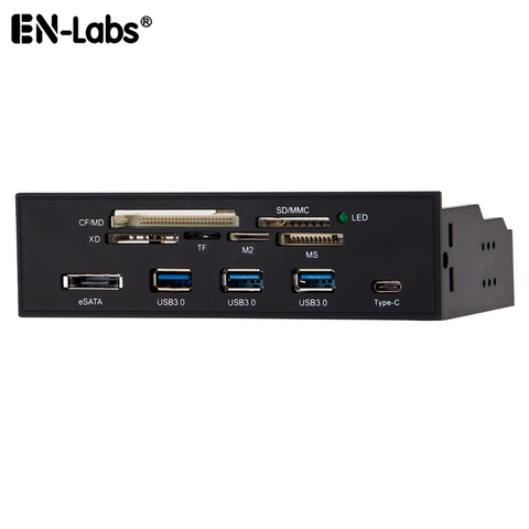 USB 2.0 Micro SD TF CF T-Flash XD 64G Memory Card Reader Adpater USB3.0 Hub DVD 5.25 PC Case Front Panel USB-C eSATA Motherboard ► Photo 1/1