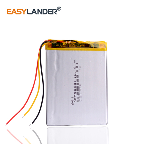 Replacement 3 line 406080 3.7V 3000MAH Lithium polymer battery for onyx book darwin 3 readers books e-book ► Photo 1/6