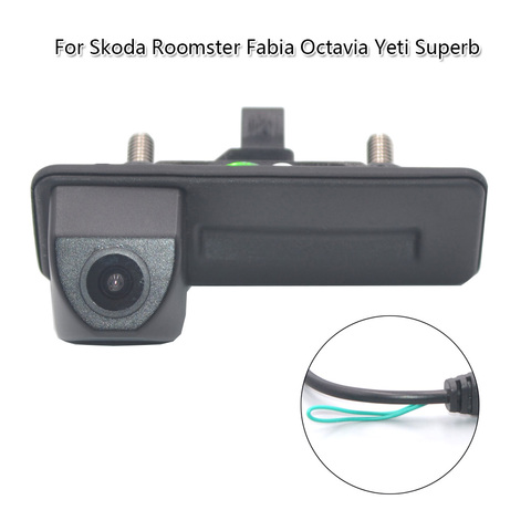 New Black Car Rear Vision Waterproof Camera HD Smart Dynamic Car Wide Angle Camera For Skoda Roomster Fabia Octavia Yeti Superb ► Photo 1/6