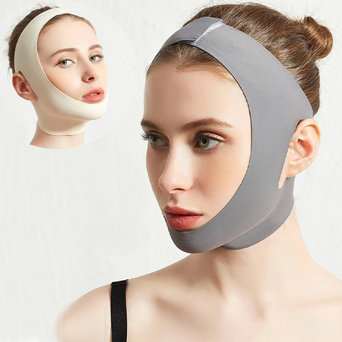 Face V Shaper Facial Slimming Bandage Relaxation Lift Up Belt Shape Lift Reduce Double Chin Face Thining Band Face Massage Tool ► Photo 1/6