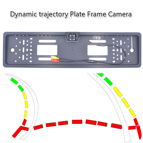 HD High quality dynamic trajectory plate frame car rear view camera with good night vision ► Photo 1/6