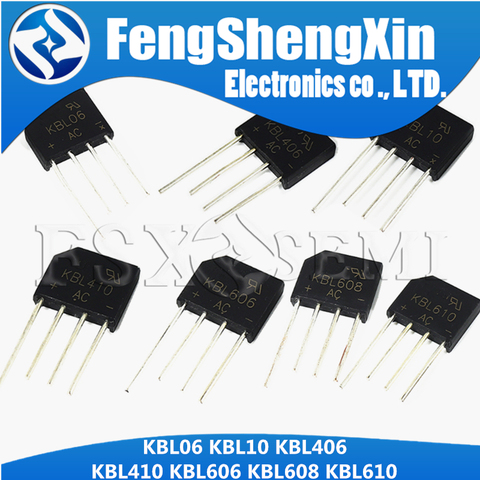 5pcs KBL06 KBL10 KBL406 KBL410 KBL606 KBL608 KBL610 DIP4 Brigde Rectifier ► Photo 1/6