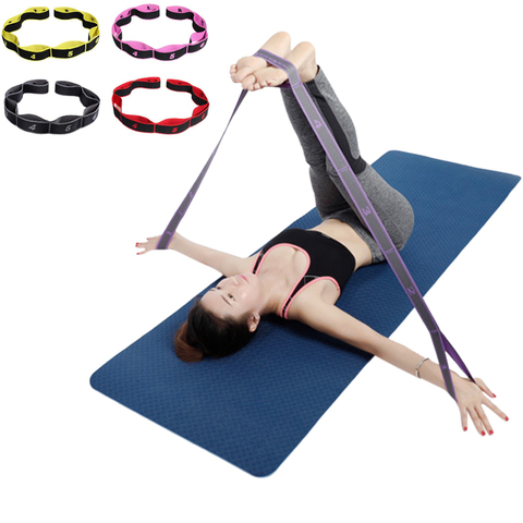 Women Yoga Stretch Strap Adults Latin Dance Belt Fitness Exercise Gym Rope Figure Waist Leg Resistance Fitness Bands Yoga Belt ► Photo 1/6