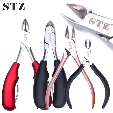 STZ Professional Stainless Steel Nail Cuticle Nipper Ingrown Clipper Trimmer Toenail Cutter Remover Scissors Manicure Tools Q1-8 ► Photo 1/6