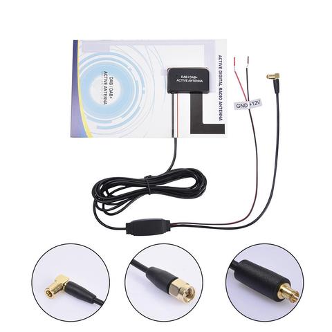 12V Glass Mount Car DAB Digital Radio Patch Aerial Antenna Adhesive Transparent Built-in Antenna European ► Photo 1/6