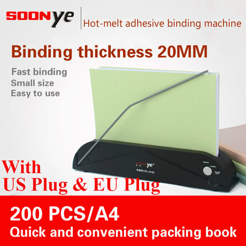 Hot Melt Binding Machine Glue Binding Machine Hot Melt Machine Bidding Financial Voucher Rubber Seal Set Binding Machine Small ► Photo 1/6