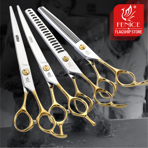 Fenice 6.5/6.75/7.0/7.5 inch Professional Dog Grooming Scissors Cutting Thinning Shear for Dog/Cats Animals Groomer Tools ► Photo 1/6