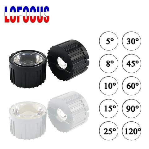 10set High Power 1W 3W 5W LED Lens 20MM PMMA Lenses With Bracket 5 8 15 25 30 45 60 90 120 Degree For 1 3 5 Watt Light Beads ► Photo 1/6