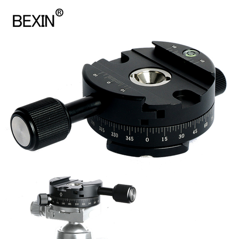 360 Degree Rotating Panoramic Tripod Head Mounting Quick Release plate Clamp With 1/4 screw for Arca Swiss Clamp Tripod camera ► Photo 1/6