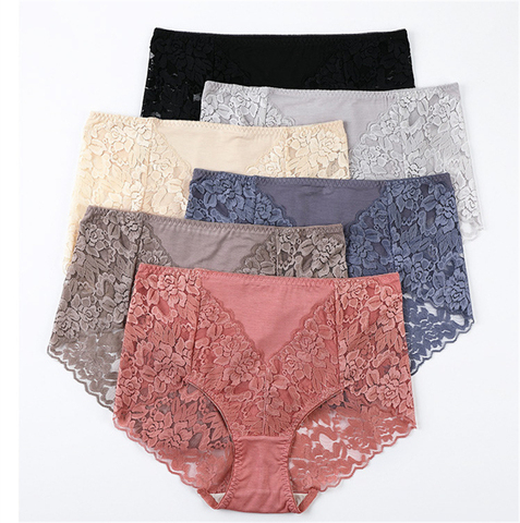 Underwear women silk antibacterial cotton lace sexy panties women modal ladies briefs ropa interior femenina majtki damskie new ► Photo 1/6