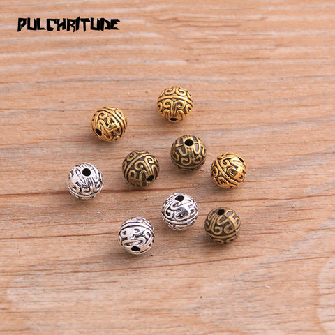  20pcs 7mm Three Color 2022 New Sphere Bead Pattern Bead Charms For Diy Beaded Bracelets Jewelry Handmade Making ► Photo 1/5