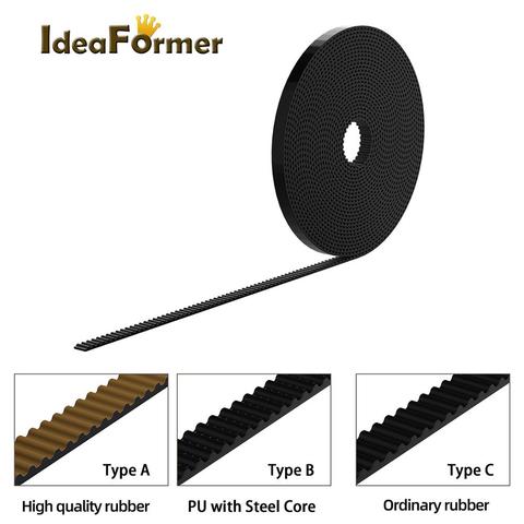 3D Printer Parts 2/5meters GT2-6mm Open Timing Belt Width 6mm 10mm GT2 Belt PU With Steel Core Belt And 2GT Rubber Timing Belt ► Photo 1/6