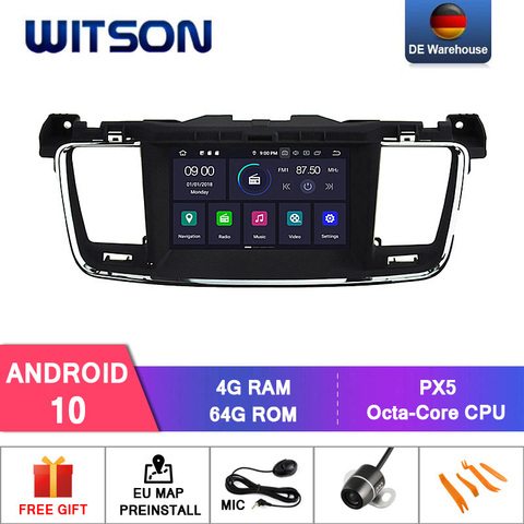 WITSON Android 9.0 IPS HD Screen for PEUGEOT 508 GPS RADIO NAVIGATION 4GB RAM+64GB FLASH 8 Octa Core STEREO+DVR/WIFI+DSP+DAB ► Photo 1/6