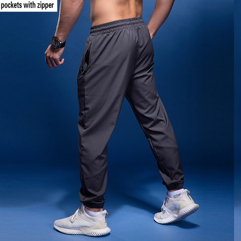 BINTUOSHI New Sport Pants Men Running Pants With Zipper Pockets Soccer Training Pants Joggings Men Pants Fitness Pants For Men 1 ► Photo 1/6