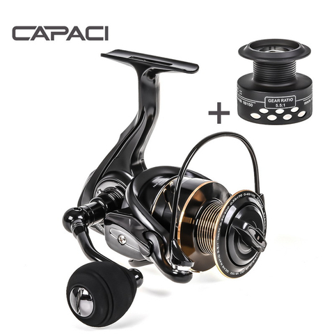 CAPACI Spinning Fishing Reel 1000-3000 Series 14LBS Drag 13+1BB 5.5:1 Metal Spinning Wheel With Extra Spool Fish Tools ► Photo 1/6