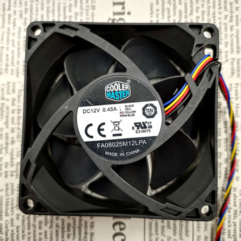 New original FA08025M12LPA 8025 12V 0.45A 4-wire temperature control cooling fan 8 cm ► Photo 1/3
