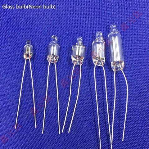 Glass bulb DC60-80V AC110-120V/220-250V red green Tungsten filament bulbs Neon light bulb floodlight Indicator light 200pcs/lot ► Photo 1/6