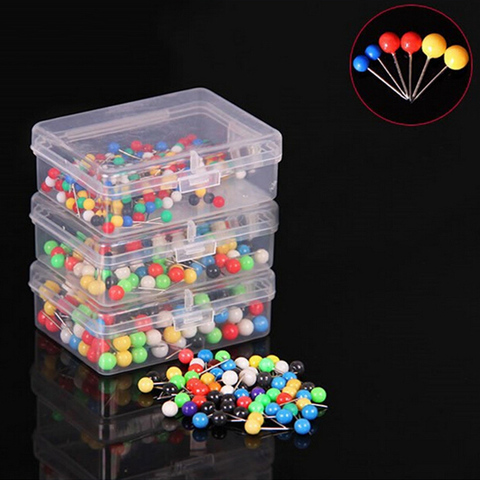 100Pcs Pearl Sewing Needles Straight Pins DIY Multi-color Round Head Dressmaking Corsage Tools Dress DIY Wedding Crafts Supplies ► Photo 1/6