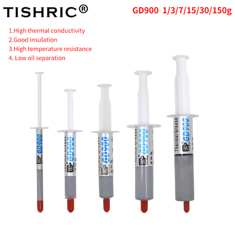 TISHRIC 1/3/7/15/30/150g GD900 Thermal Paste Conductive Heatsink Plaster Thermal Silicone Grease Compund Glue Fan CPU GPU Cooler ► Photo 1/6