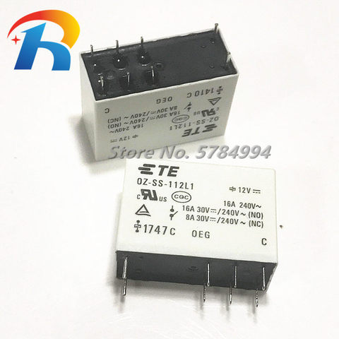 100% New Original TE TYCO OZ-SS-112L1 12V 12VDC 16A 240VAC DIP-8 power relay ► Photo 1/1