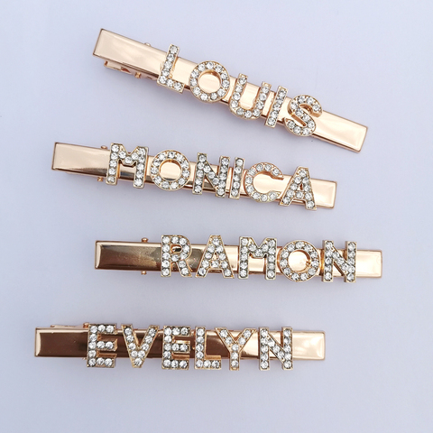 Name Words Hair Clips Barrettes Pins emblazoned with your favorite name for women girls ► Photo 1/6