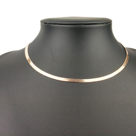 women necklace Gold Blade Chain on Neck Choker Necklace Women Sexy Flat Snake Chain Jewelry Gift Clavicle chocker Necklaces ► Photo 1/5