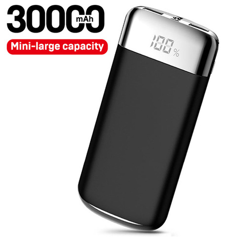 30000mAh Power Bank 2 USB LED Powerbank Portable Mobile phone Charger for Xiaomi MI for iphone X ► Photo 1/6