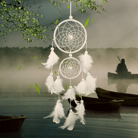 New Dream Catcher Room Decor Feather Weaving Catching Up The Dream Angle Dreamcatcher Wind Chimes Indian Style Religious Mascot ► Photo 1/6