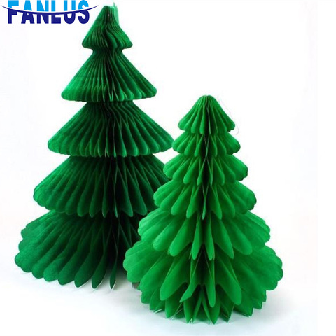 1pcs/lot 7.5cm/20cm Christmas Tree Honeycomb Party Decoration Christmas Decorations For Home Christmas Tree Decorations favors ► Photo 1/6