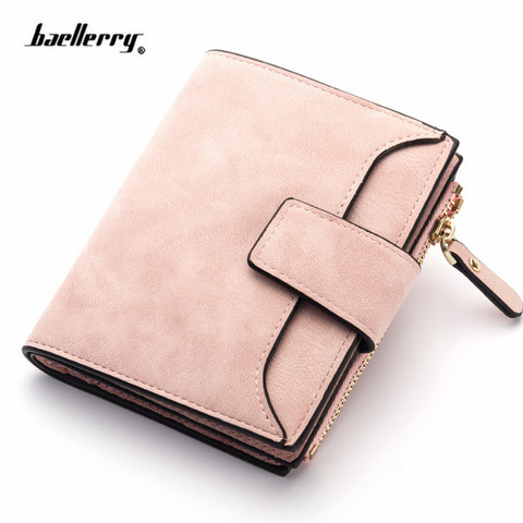 2020 Designer Matte Leather Short Trifold Wallet Women Fashion Hasp Small  Wallets Female Card Holder Zipper Coine Purse Ladies