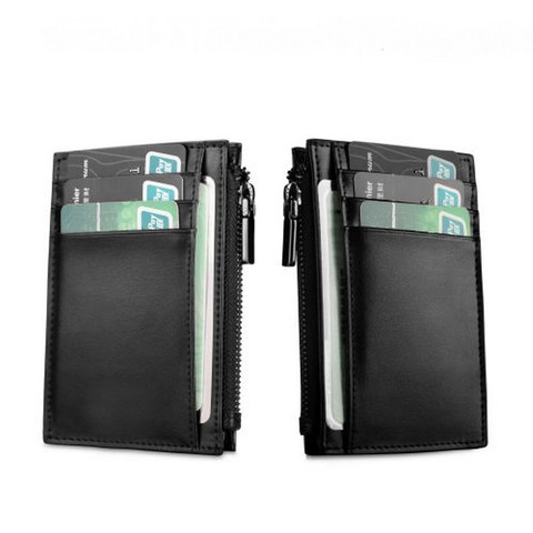 Gibo Auja - Brand Genuine Leather Men Wallet Card Holder Wallet Coin Purse Minimalist Credit Card Holder ► Photo 1/5