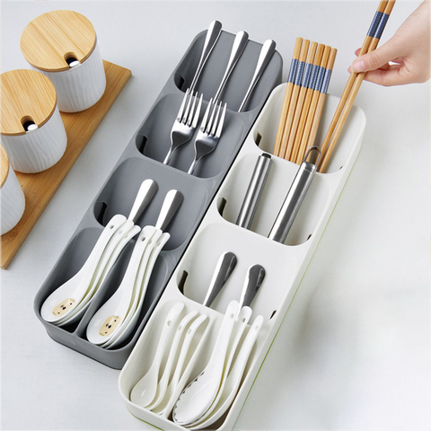 Kitchen Cutlery Storage Tray Knife holder Kitchen Organizer Kitchen Container  Spoon Fork Storage Separation Knife Block Holder