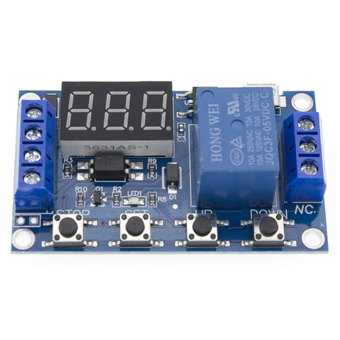 New 6-30V Relay Module Switch Trigger Time Delay Circuit Timer Cycle Adjustable ► Photo 1/6