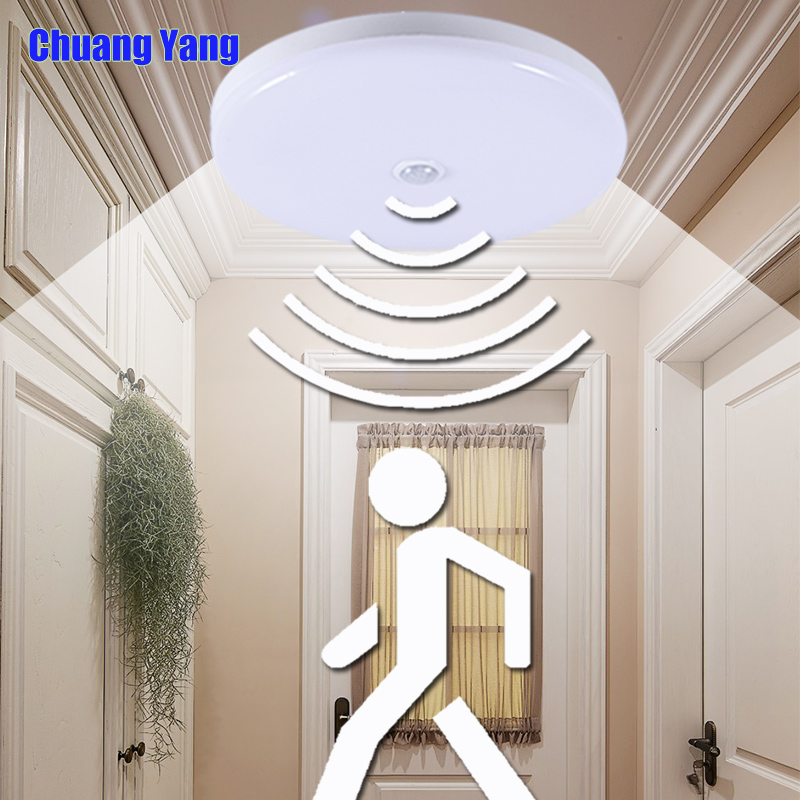 Surface Mounted Pir Motion Sensor Led Ceiling Lamps 12w 18w Night Lighting Modern Lights For Entrance Balcony Corridor History Review Aliexpress Er Zhongshan Cy Alitools Io - Interior Ceiling Motion Lights