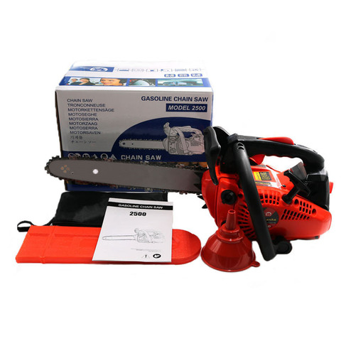 Professional wood cutter chain saw 2500 Gasoline CHAINSAW ,25CC CHAIN SAW, Small Mini Chainsaw with 12