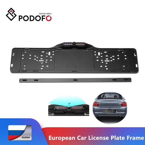 170° HD CCD Night Vision Reverse Rear View Car Camera European License Plate