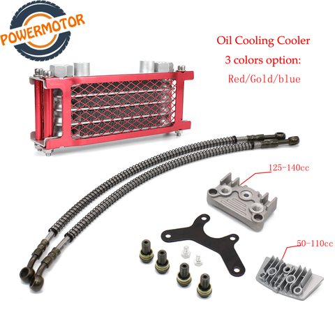 Buy Online Motorcycle Oil Cooling Cooler Radiator Oil Cooler Set For 50cc 70cc 90cc 110cc 125cc 140cc Dirt Bike Monkey Bike Dax Pocket Bike Alitools