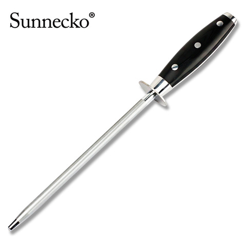 Sunnecko Professional Sharpening Bar for Damascus Steel Kitchen Knives Sharpener Stick Diamond Steel Chef's Rod G10 Handle ► Photo 1/6