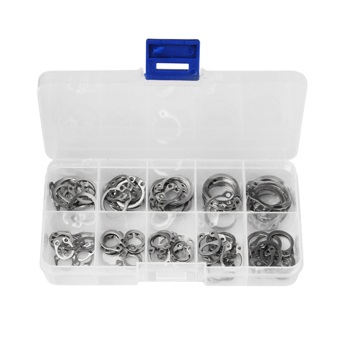 100Pcs M8-M18 304 Stainless Steel Internal External Retaining Circlips Washers Snap Retaining Ring Circlip Assortment Kit ► Photo 1/6