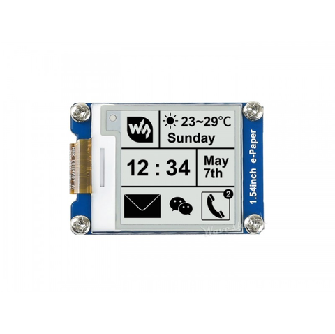 Waveshare 1.54inch E-Ink display black/white e-paper 200x200 resolution SPI interface for Raspberry Pi Support Partial Refresh ► Photo 1/5