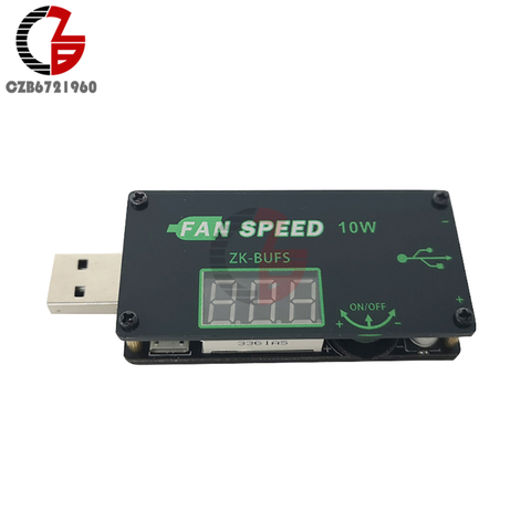 10W 5V 12V USB Fan Speed Controller Governer Regulator DC Motor Speed Control Switch LED Dimming Dimmer with Digital Voltmeter ► Photo 1/4