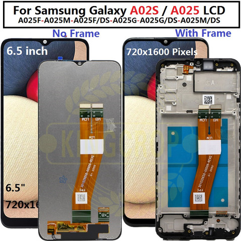 For Samsung Galaxy A02s  A025 LCD With Frame Display Touch Screen Digitizer For Samsung A02s A025M A025F/DS A025G/DS A025M LCD ► Photo 1/6