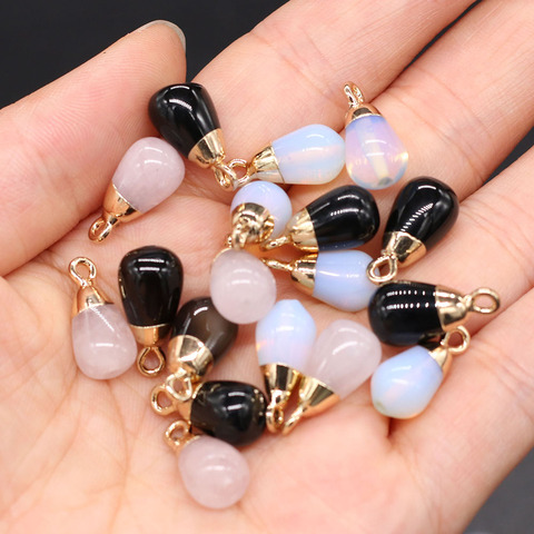 Natural Stone Pendant Water drop shape Semi-Precious Exquisite Charm for Jewelry Making DIY Necklace Earrings Accessories ► Photo 1/5