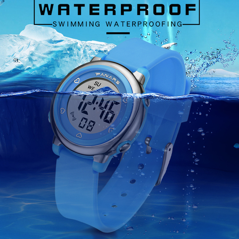 Kids Watch Boy Girl Digital Electronic Watches Sports Outdoor 5bar Waterproof Watches Luminous Alarm Clock Wristwatches Gift ► Photo 1/6