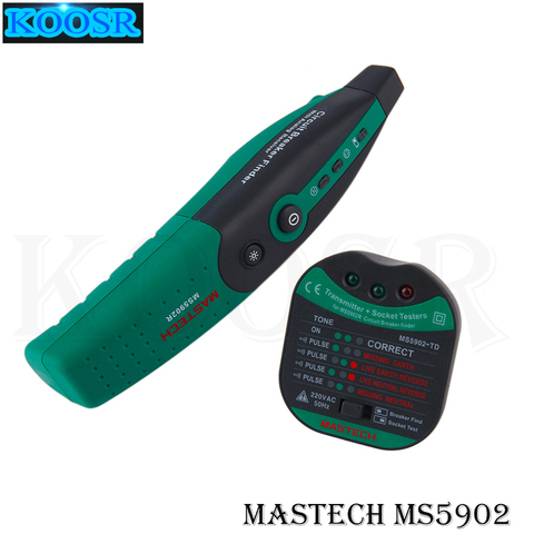 MASTECH MS5902 110V/220V American specification Automatic Circuit Breaker Finder Socket Tester W/ Analogue Receiver & Flashlight ► Photo 1/6
