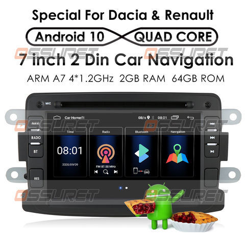 72G+64G 2din Android 10 Car nodvd Stereo For Renault Dacia Duster Sandero  Lodgy Dokker Auto Radio GPS Navigation car multimedia - Price history &  Review, AliExpress Seller - Car_Navi GPS Store
