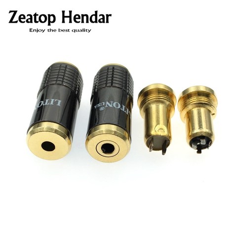 1Pcs 3.5 Audio Plug 3.5mm 3 / 4 Pole Female Jack Solder for DIY Headphone Earphone Adapter Diameter 8mm Connector ► Photo 1/5