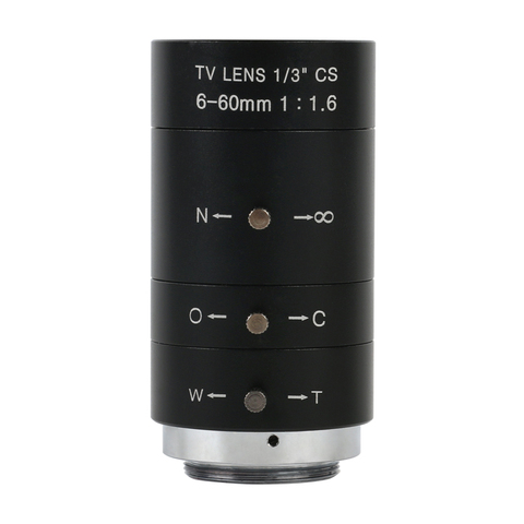 F1.6 6-60mm HD CCTV Zoom Lens Big View High Working Distance CS C Mount Lens For Industrial COMS CCD Video Microscope Camera ► Photo 1/5