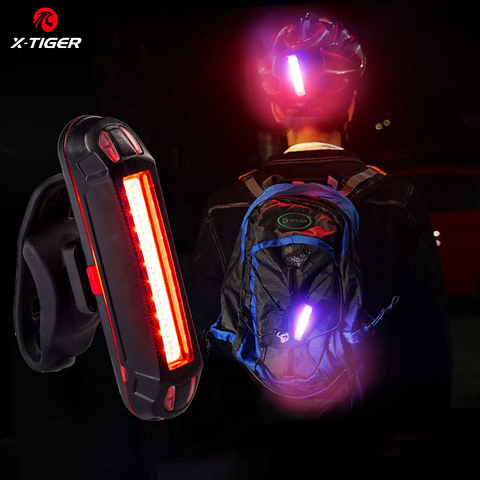 X-Tiger Bike Rear Light Super Bright Led Bicycle Light USB Rechargeable Seatpost Fork Light Safety Warning Bicycle Taillight ► Photo 1/1
